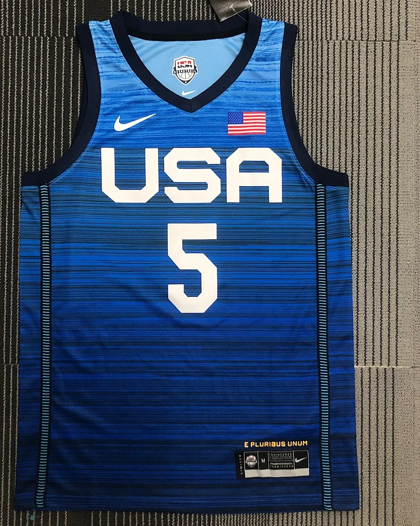 Camisola Retro Seleção dos Estados Unidos de Basquetebol 2021 Alternativa Zach LaVine #5