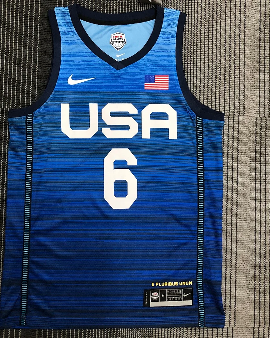 Camisola Retro Seleção dos Estados Unidos de Basquetebol 2021 Alternativa Damian Lillard #6