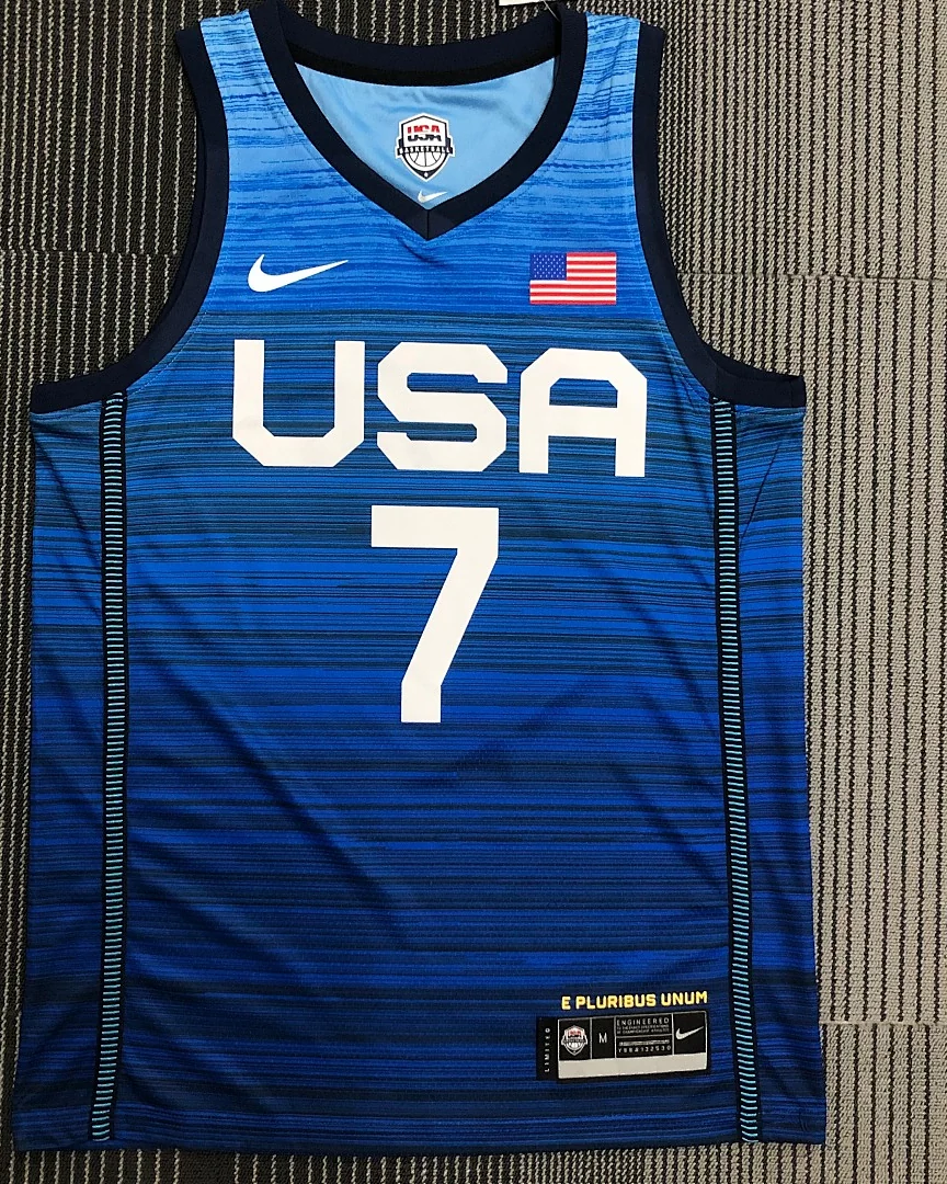 Camisola Retro Seleção dos Estados Unidos de Basquetebol 2021 Alternativa Kevin Durant #7