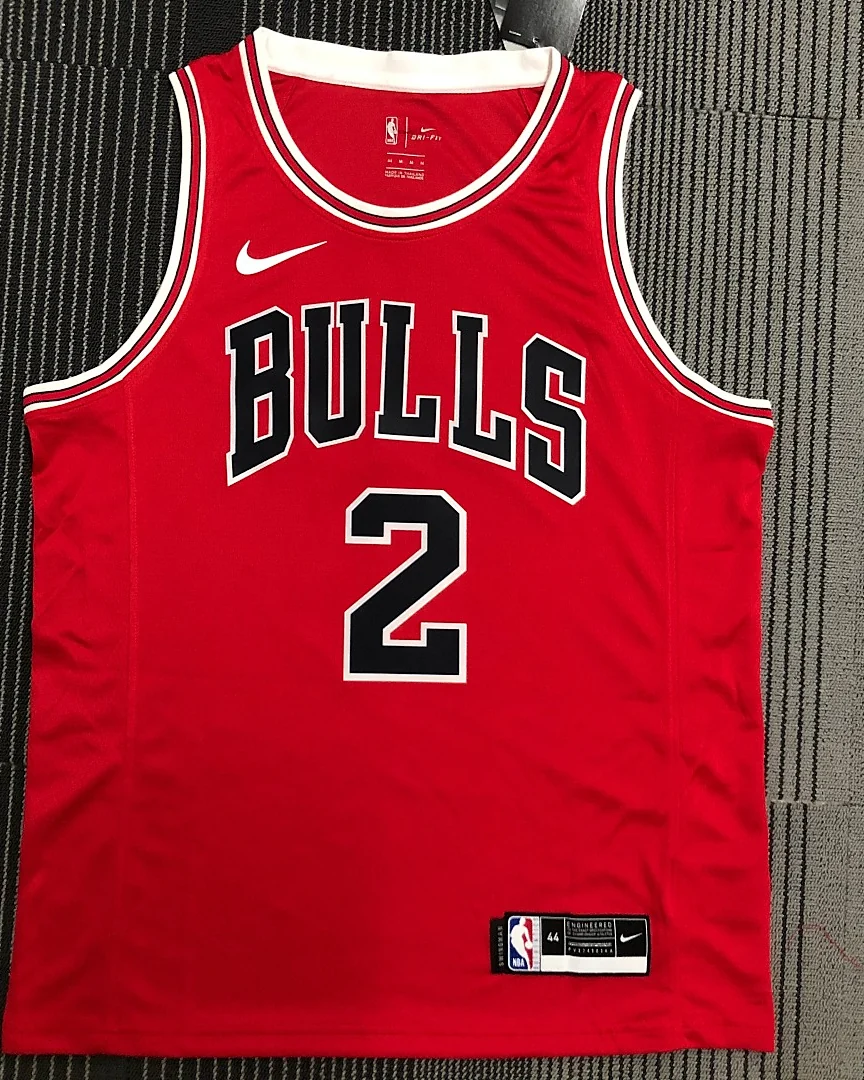 Camisola NBA Chicago Bulls Lonzo Ball #2 Vermelha