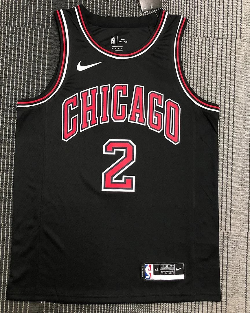 Camisola NBA Chicago Bulls Lonzo Ball #2 Preta