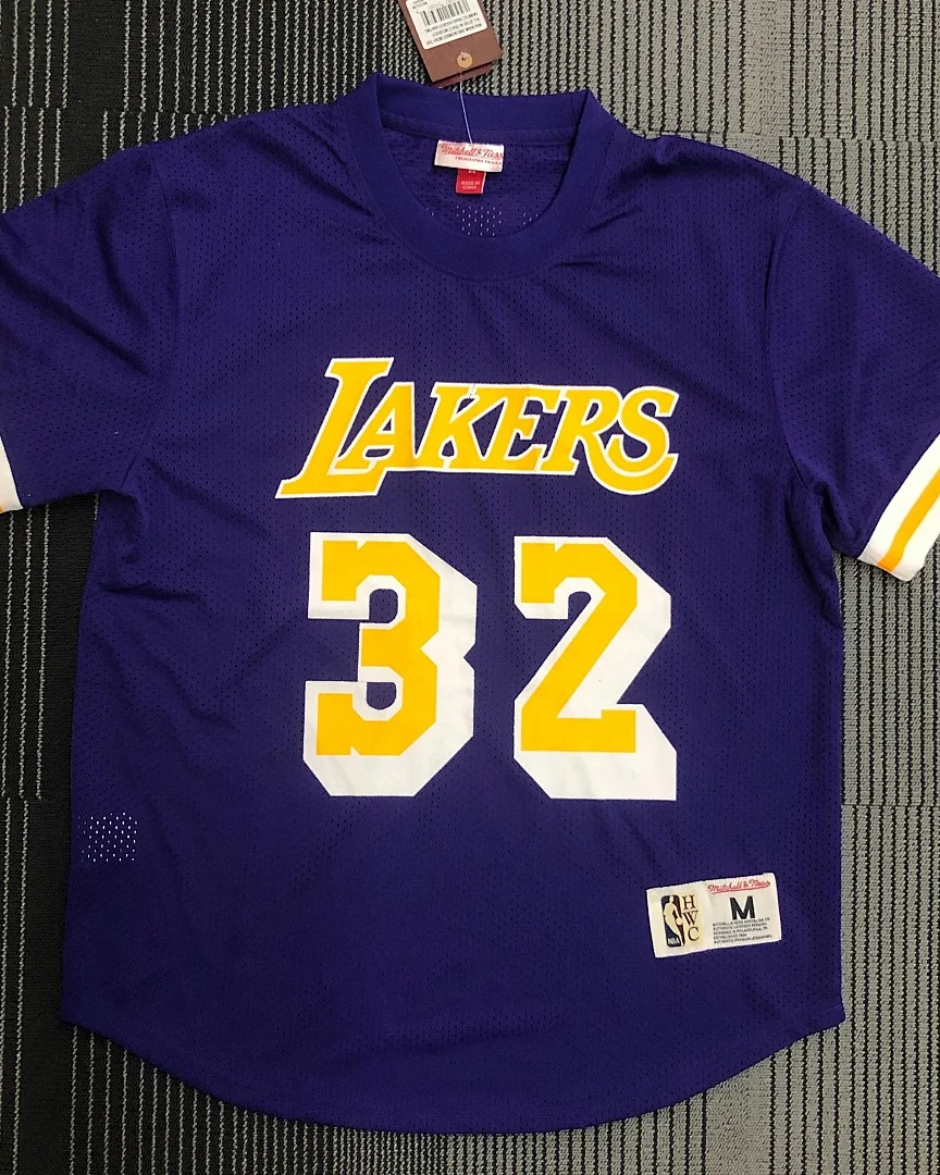 Camisola de Treino NBA Los Angeles Lakers Magic Johnson #32 Retro Mitchell & Ness