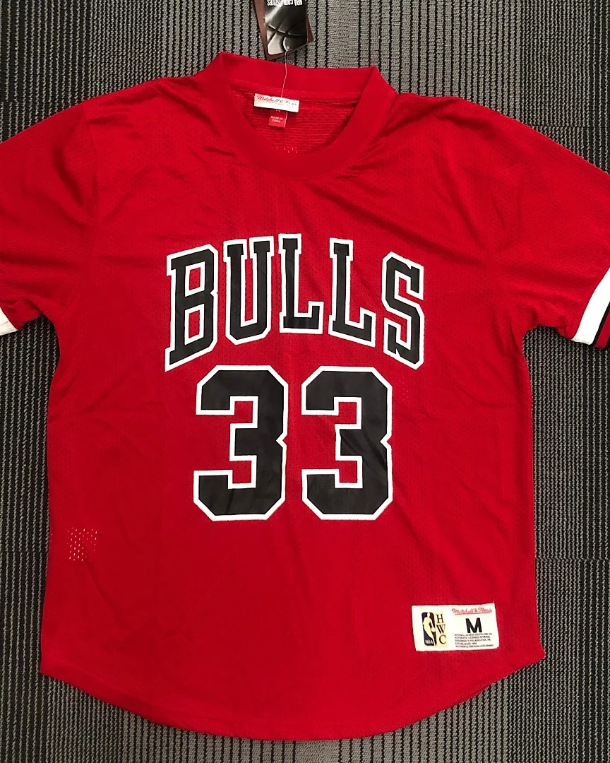Camisola de Treino NBA Chicago Bulls Scottie Pippen #33 Retro Mitchell & Ness