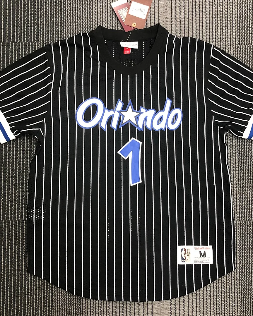 Camisola de Treino NBA Orlando Magic Tracy McGrady #1 Retro Mitchell & Ness Preta