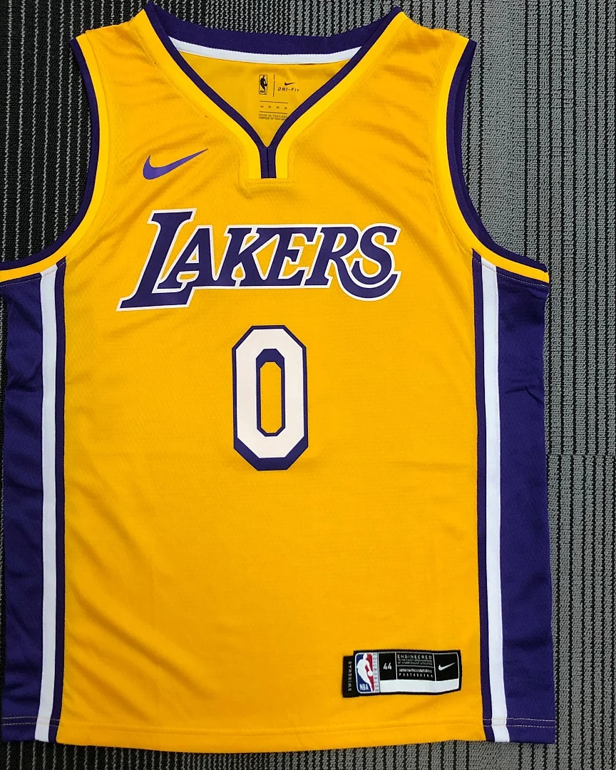 Camisola NBA Los Angeles Lakers Russell Westbrook #0 Amarela