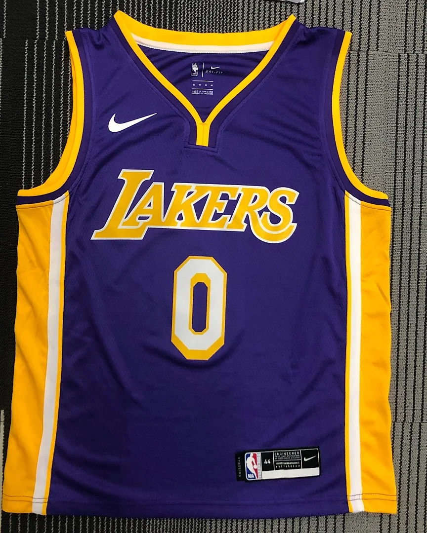 Camisola NBA Los Angeles Lakers Russell Westbrook #0 Roxa