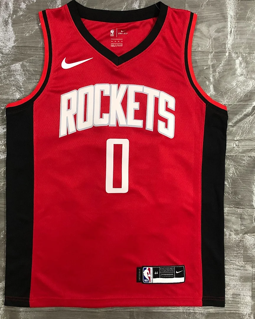 Camisola NBA Houston Rockets Russell Westbrook #0 Vermelha 2021