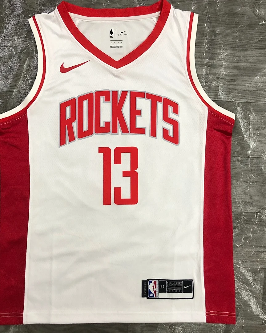 Camisola NBA Houston Rockets James Harden #13 Branca 2021
