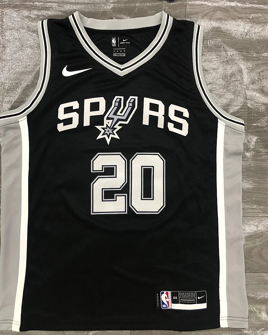 Camisola NBA San Antonio Spurs Manu Ginobili #20 Preta