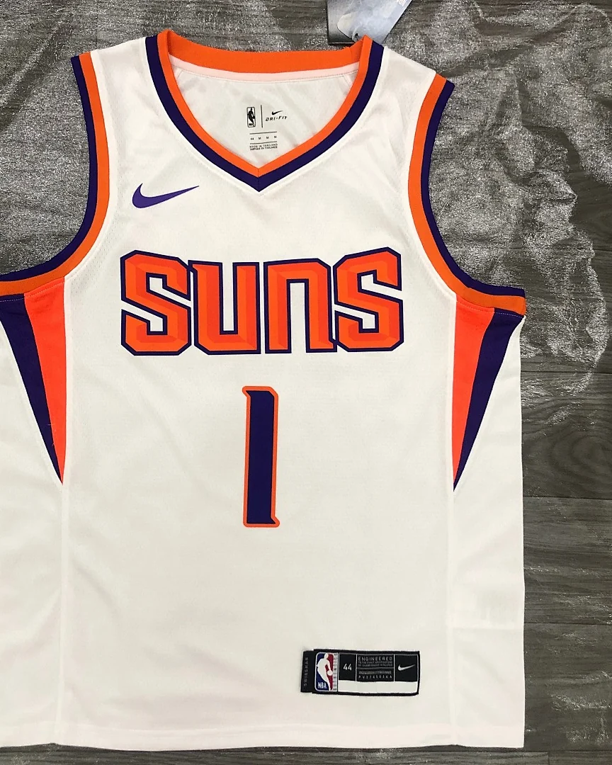 Camisola NBA Phoenix Suns Devin Booker #1 Branca
