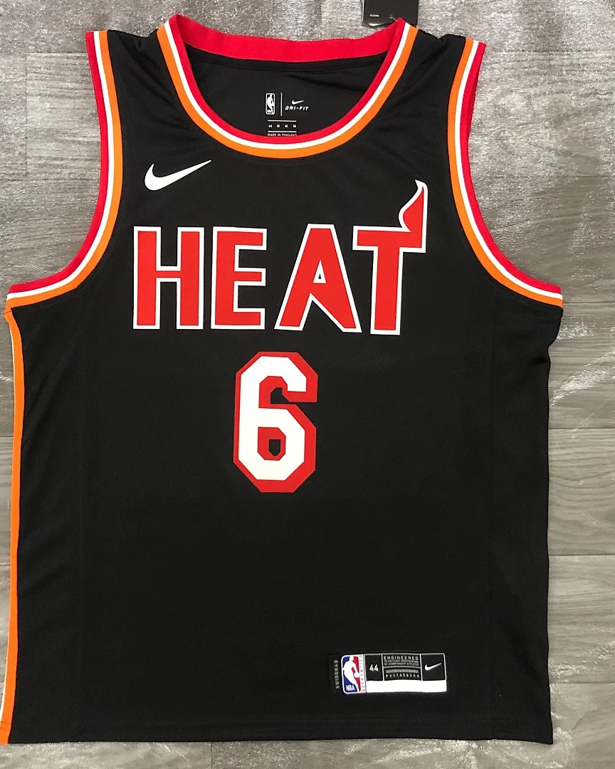 Camisola NBA Miami Heat LeBron James #6 Edição Especial Preta 2018