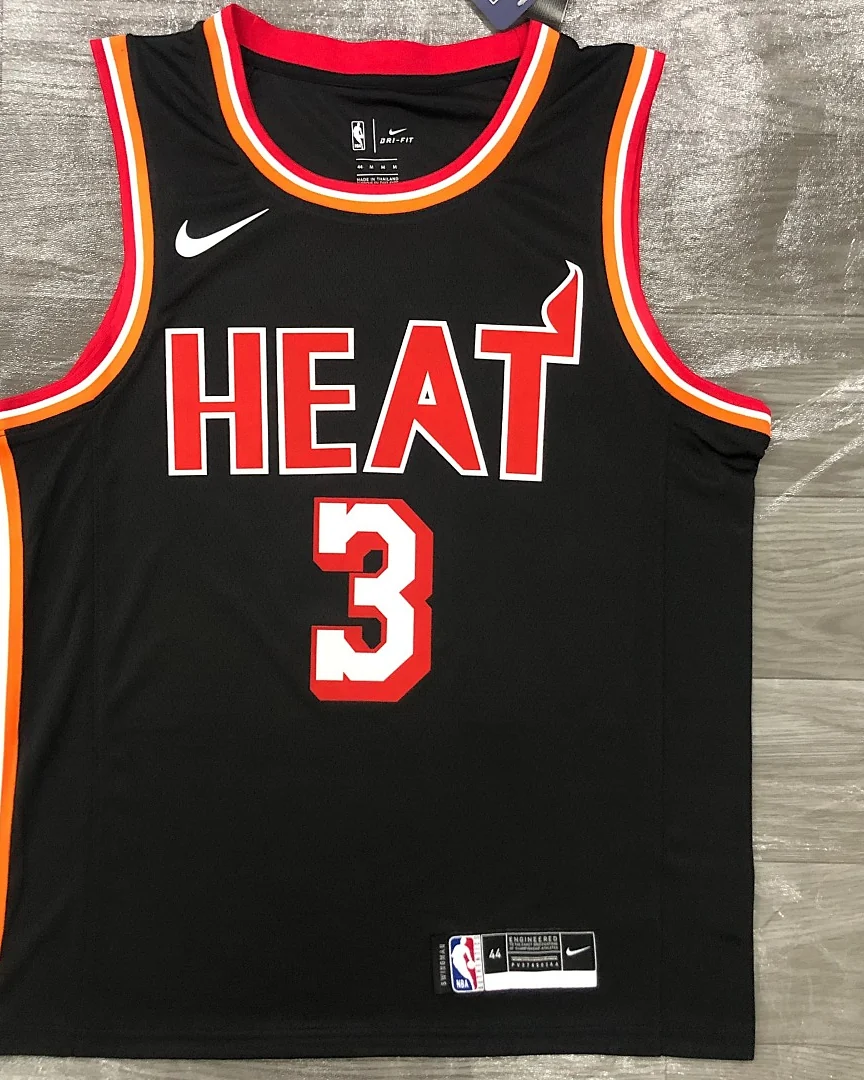 Camisola NBA Miami Heat Dwyane Wade #3 Edição Especial Preta 2018