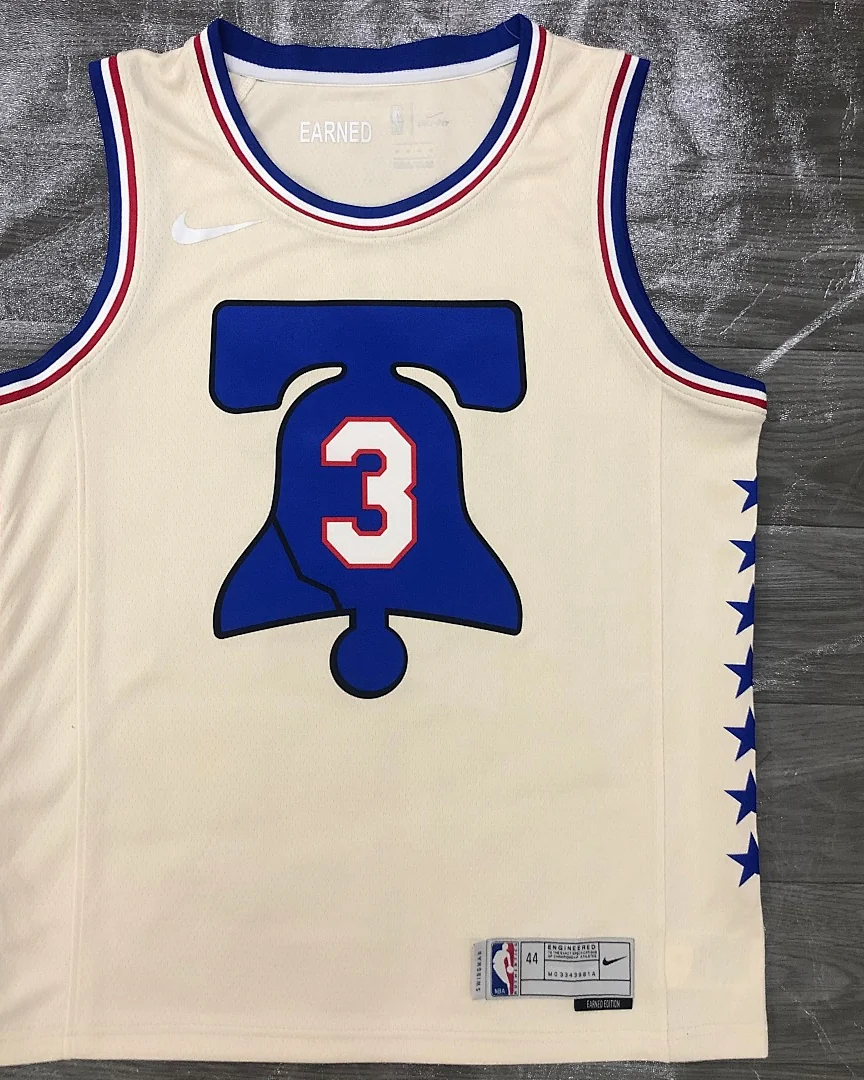 Camisola NBA Philadelphia 76ers Allen Iverson #3 Earned Edition 2021