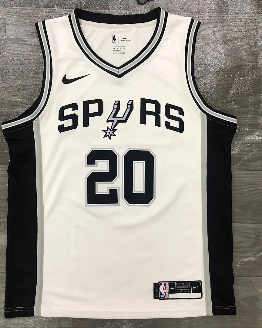 Camisola NBA San Antonio Spurs Manu Ginobili #20 Branca