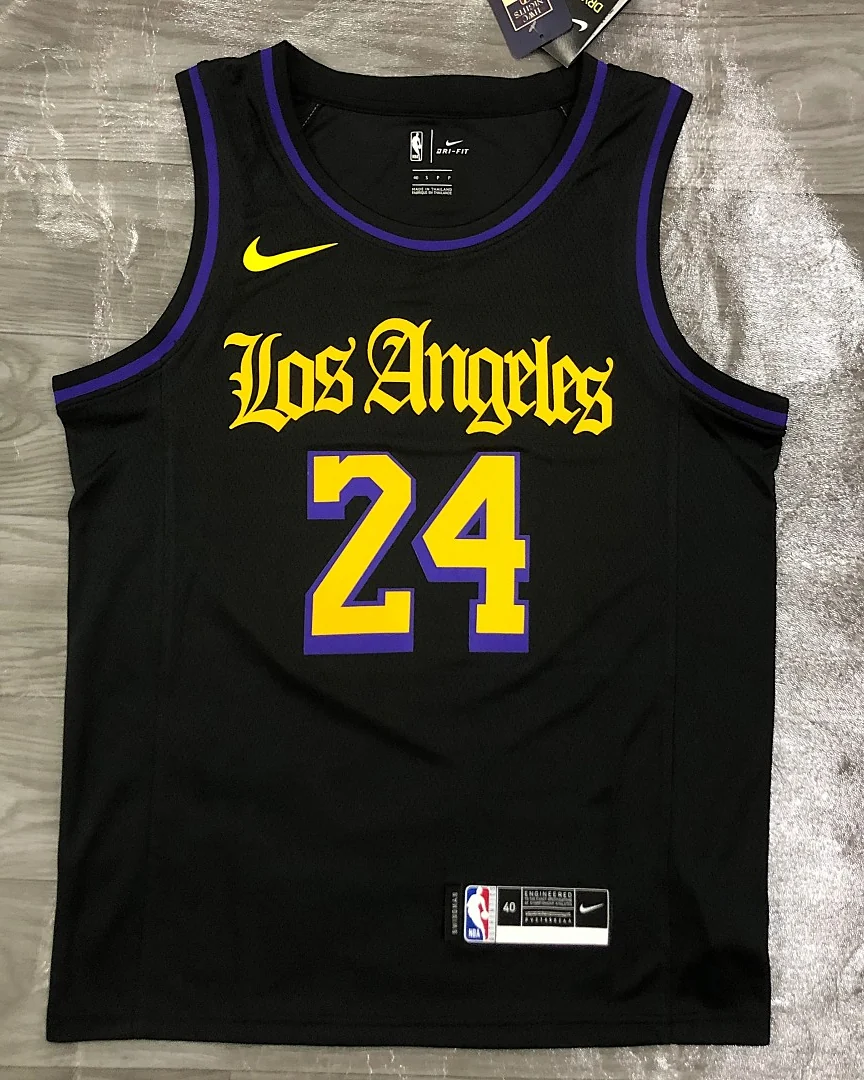 Camisola NBA Los Angeles Lakers Kobe Bryant #24 Latin Nights Preta
