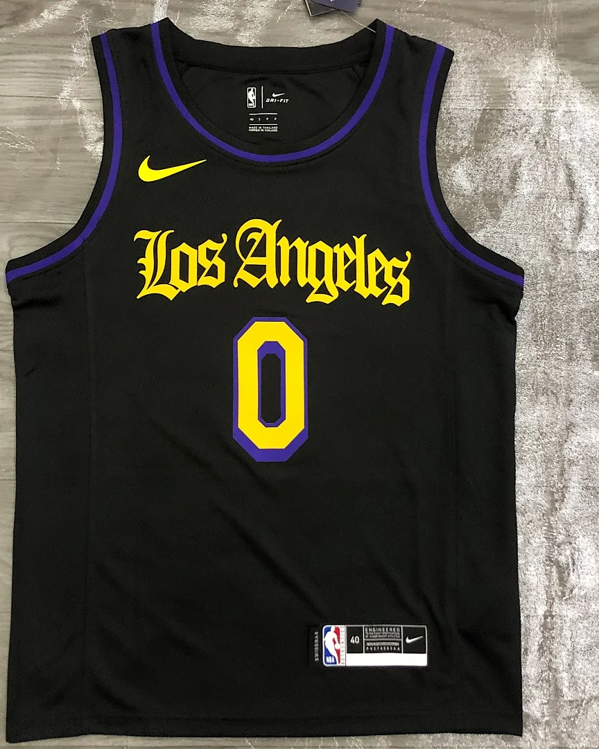 Camisola NBA Los Angeles Lakers Kyle Kuzma #0 Latin Nights Preta