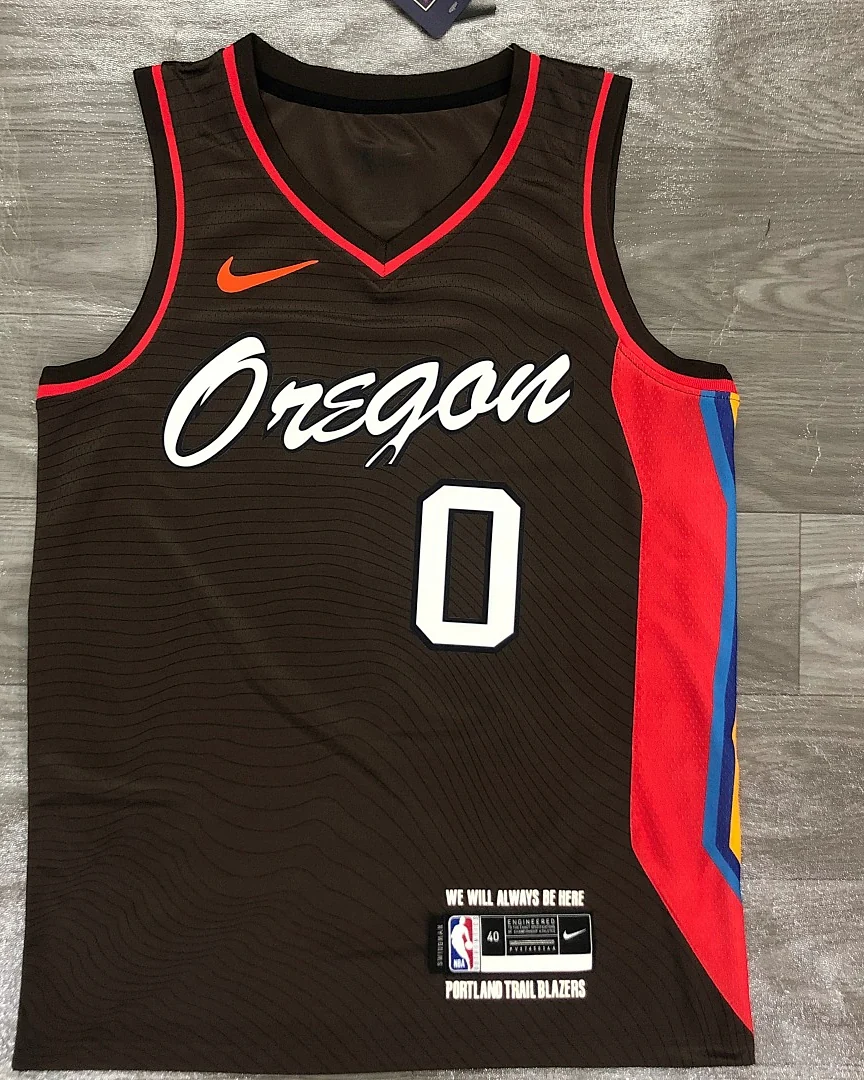 Camisola NBA Portland Trail Blazers Damian Lillard #0 Edição Especial Castanha 2021