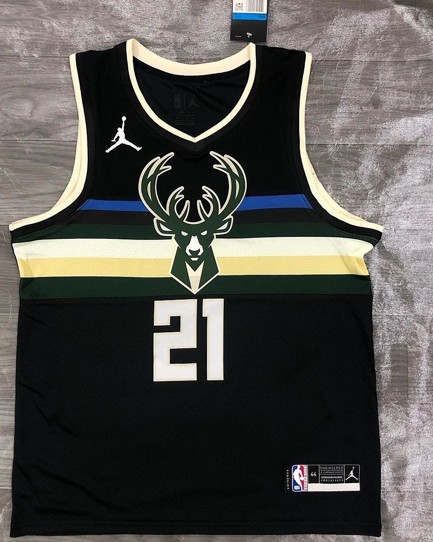Camisola NBA Milwaukee Bucks Jrue Holiday #21 Jordan 2021