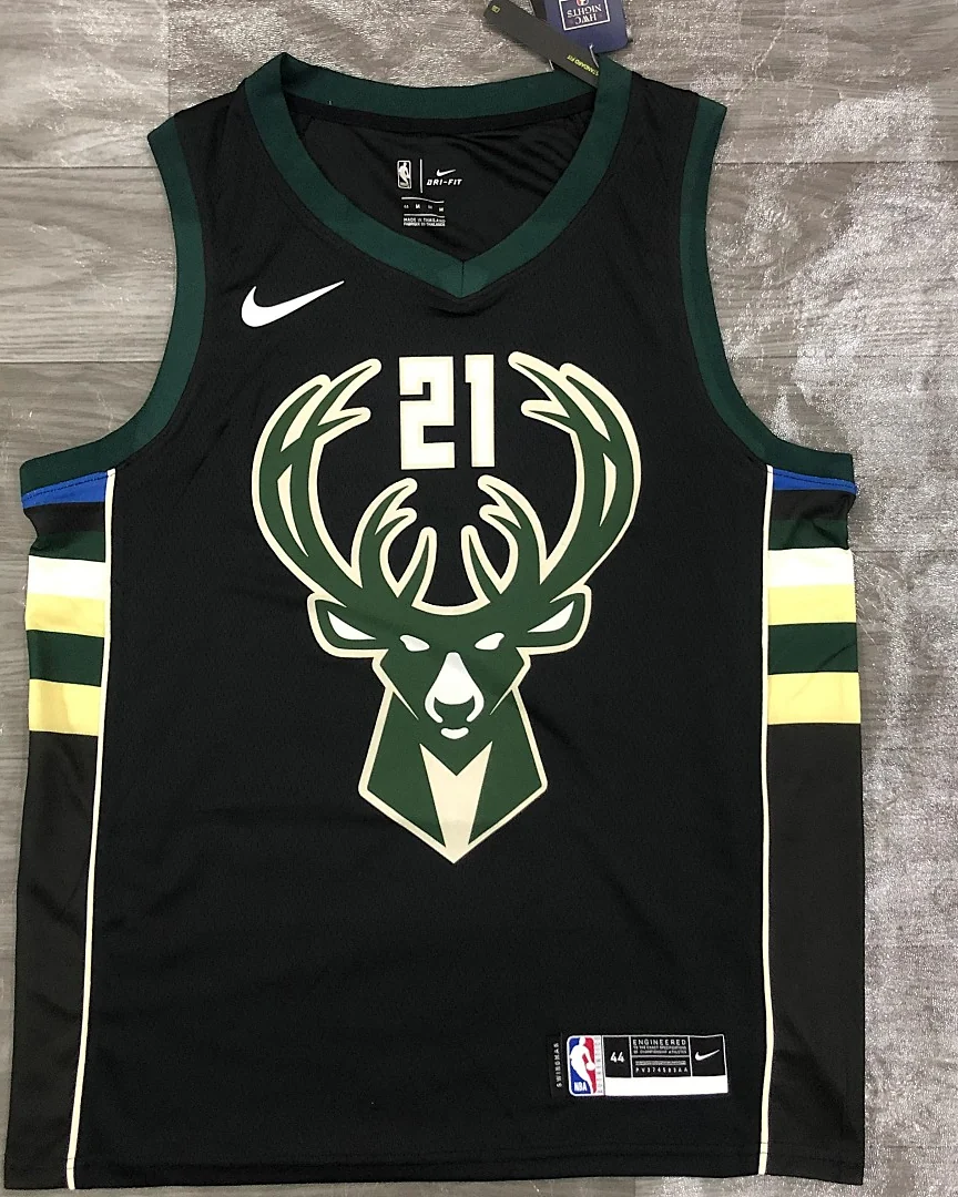 Camisola NBA Milwaukee Bucks Jrue Holiday #21 Edição Especial Preta