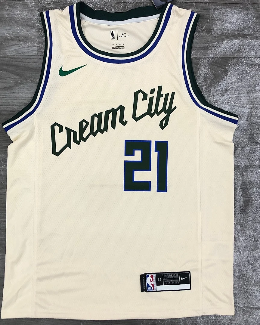 Camisola NBA Milwaukee Bucks Jrue Holiday #21 Edição Especial Branca