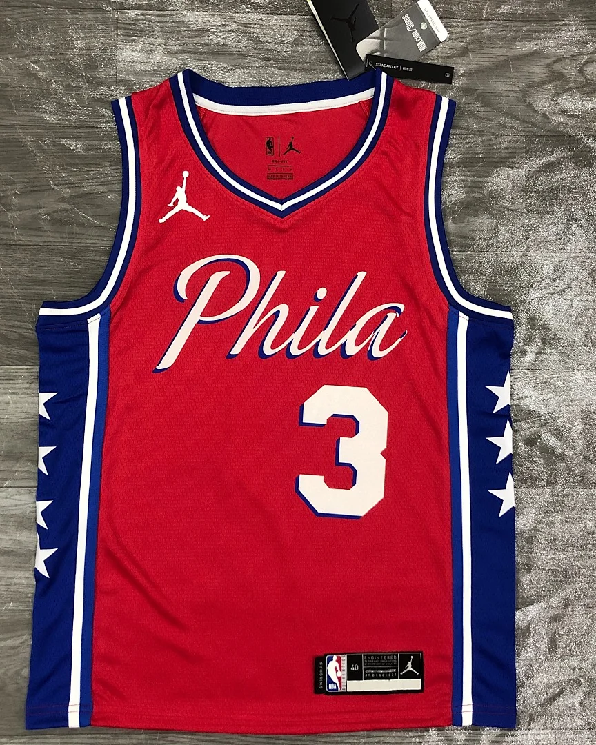 Camisola NBA Philadelphia 76ers Allen Iverson #3 Jordan 2021