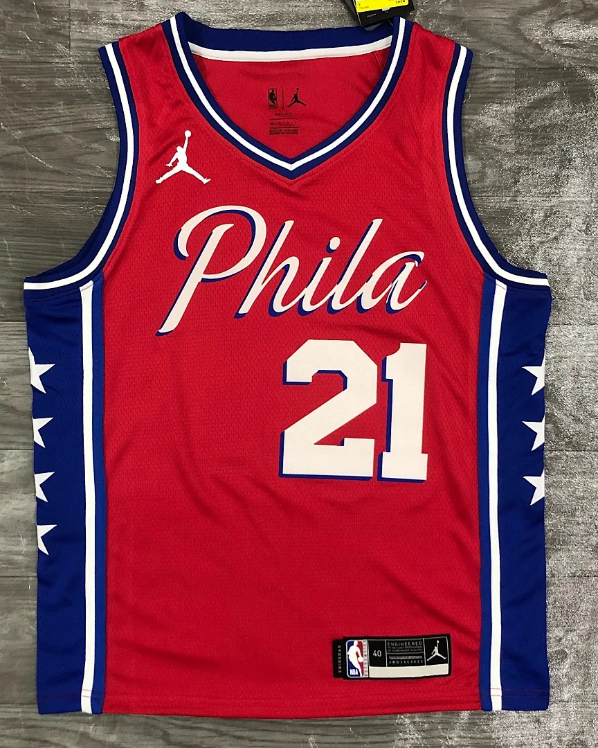 Camisola NBA Philadelphia 76ers Joel Embiid #21 Jordan 2021