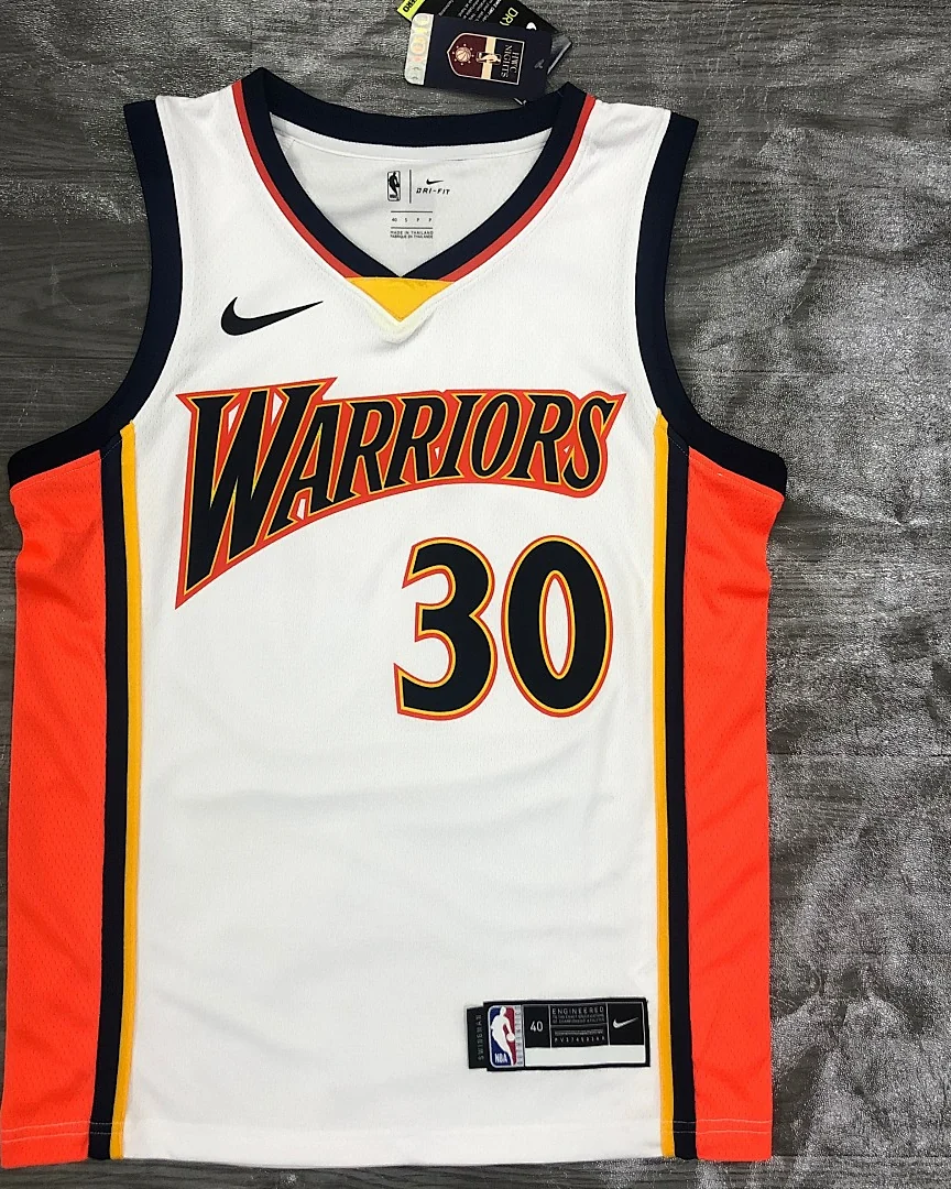 Camisola NBA Golden State Warriors Stephen Curry #30 Branca