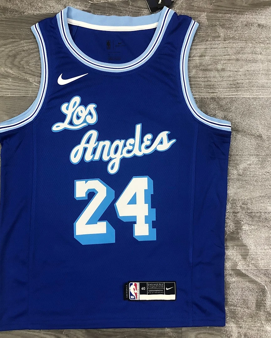 Camisola NBA Los Angeles Lakers Kobe Bryant #24 Retro Azul 2021