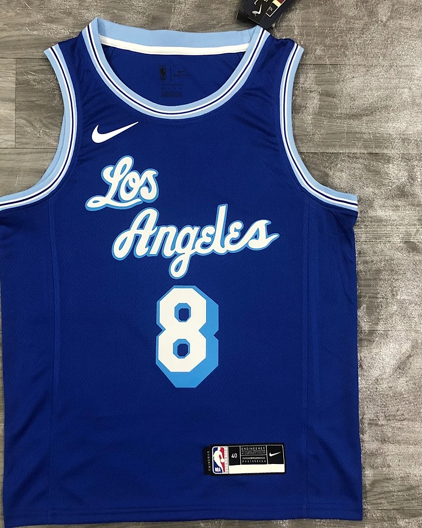 Camisola NBA Los Angeles Lakers Kobe Bryant #8 Retro Azul 2021