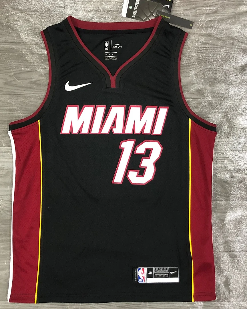 Camisola NBA Miami Heat Bam Adebayo #13 Preta
