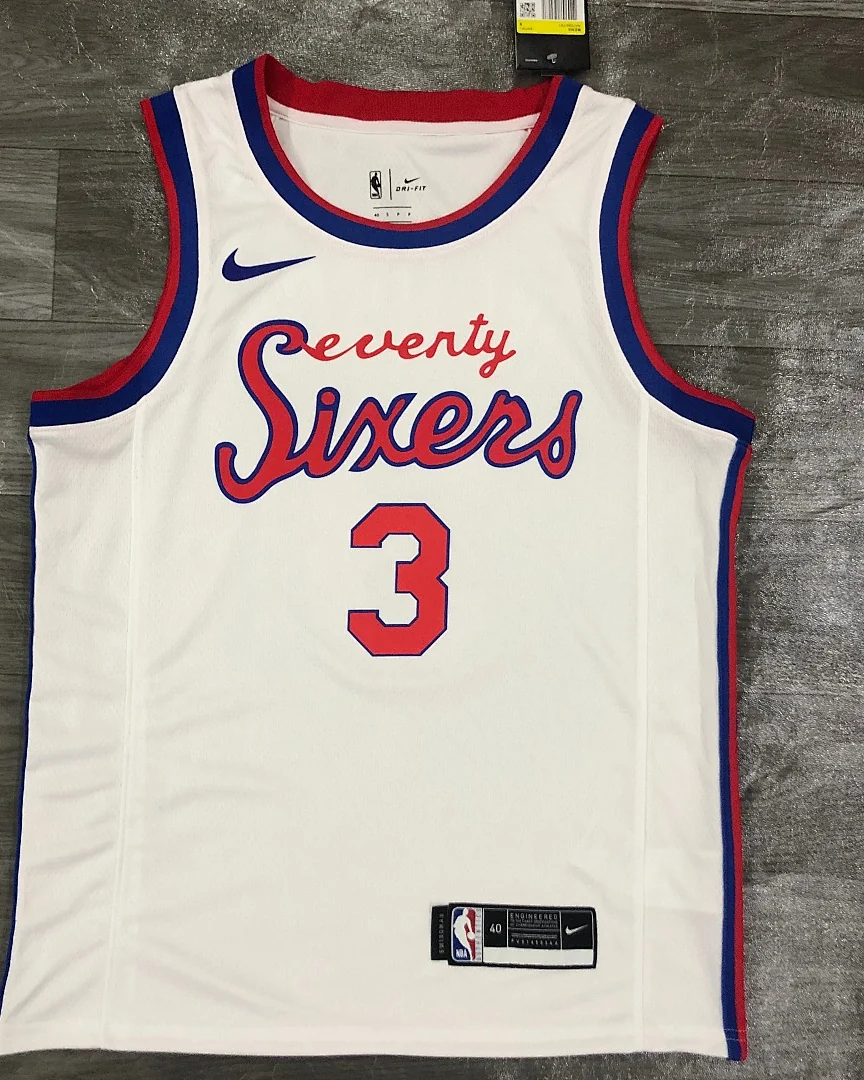 Camisola NBA Philadelphia 76ers Allen Iverson #3 Retro Edição Especial 2021
