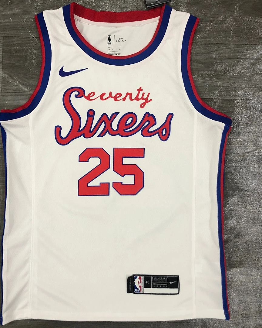 Camisola NBA Philadelphia 76ers Ben Simmons #25 Retro Edição Especial 2021