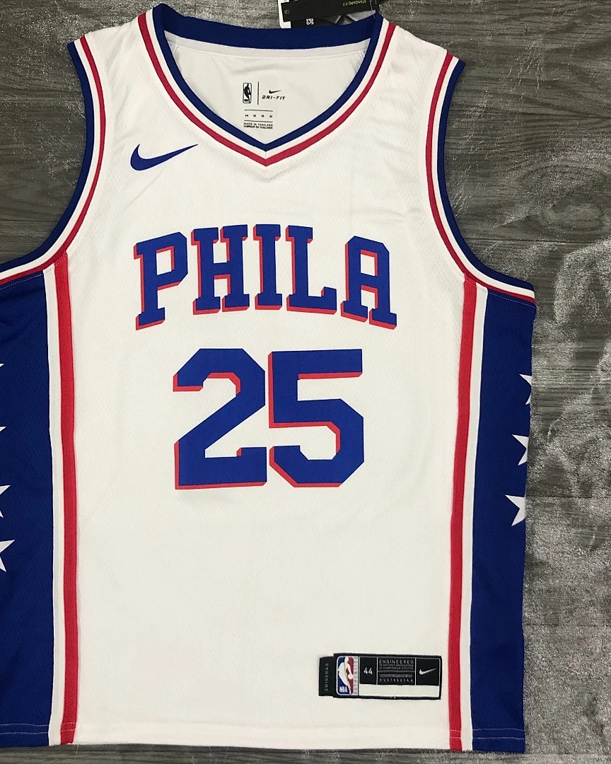 Camisola NBA Philadelphia 76ers Ben Simmons #25 Branca