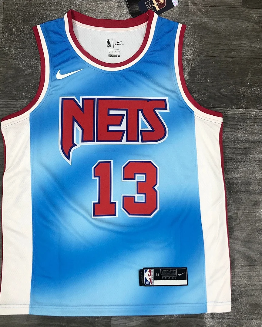 Camisola NBA Brooklyn Nets James Harden #13 Retro Edição Especial Azul 2021