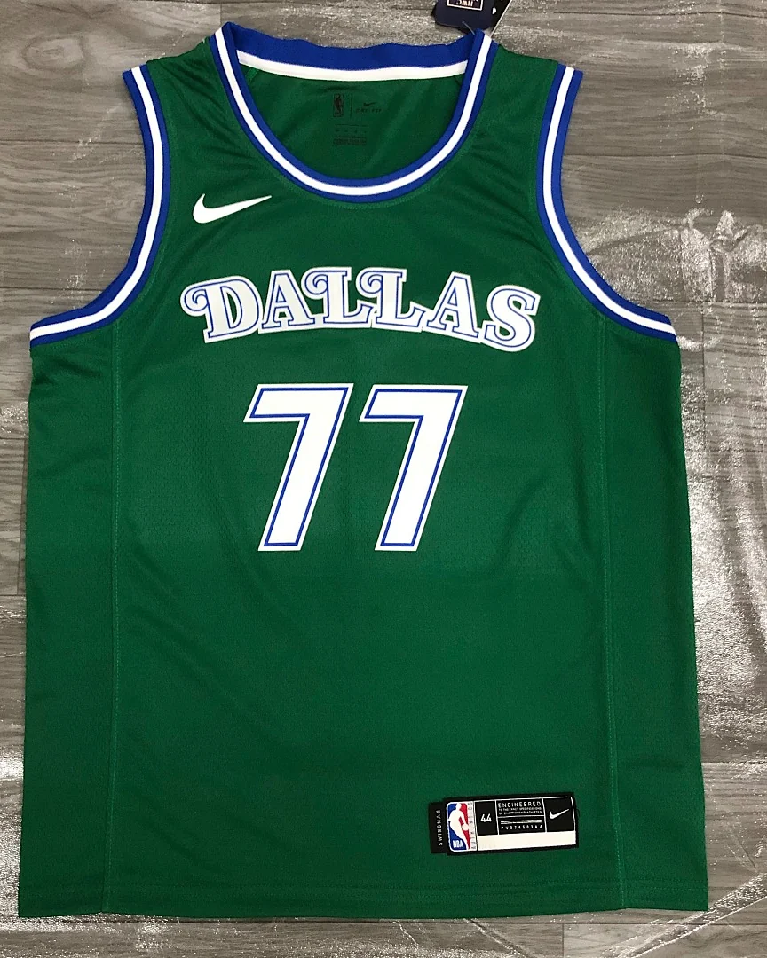 Camisola NBA Dallas Mavericks Luka Doncic #77 Retro Edição Especial Verde 2021