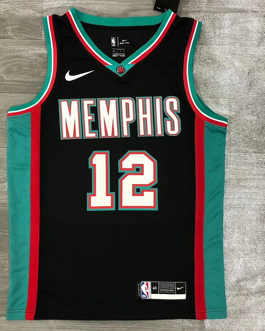 Camisola NBA Memphis Grizzlies Ja Morant #12 Retro Edição Especial Preta 2021