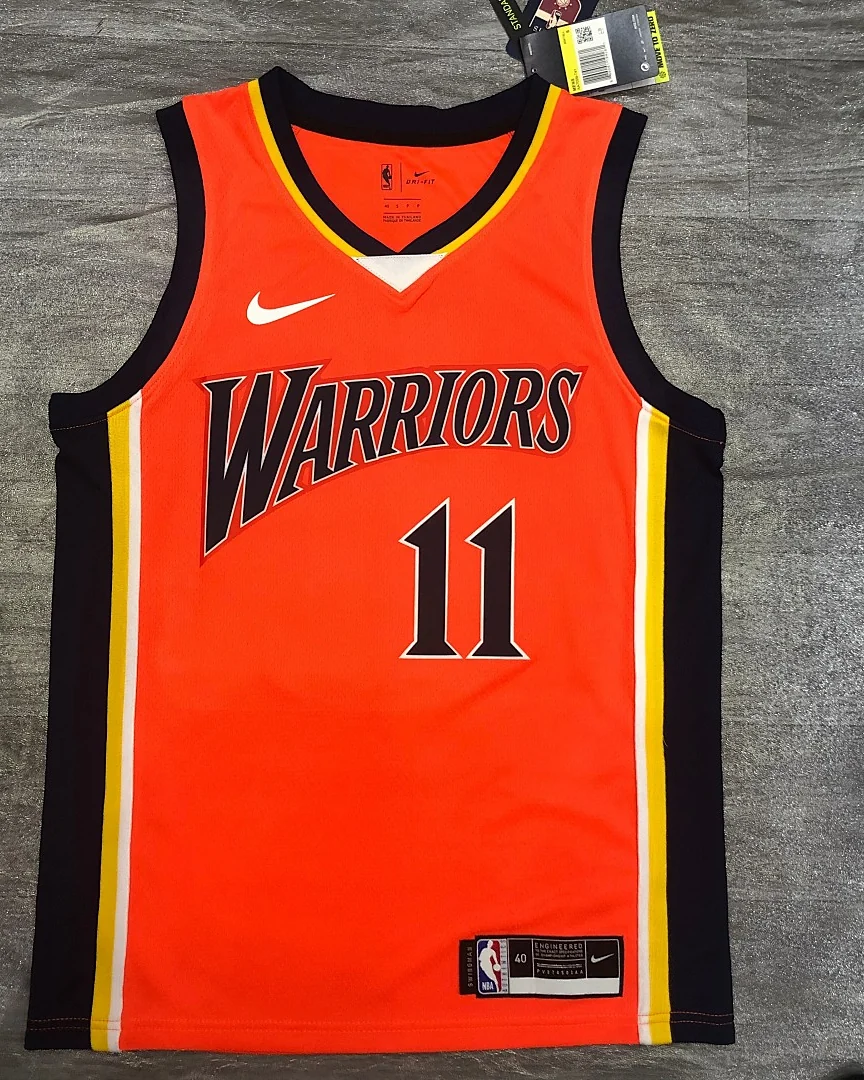 Camisola NBA Golden State Warriors Klay Thompson #11 Edição Especial Laranja