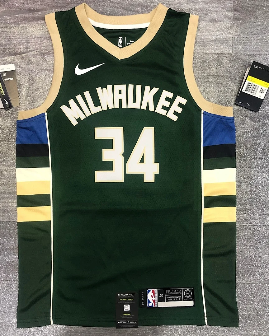 Camisola NBA Milwaukee Bucks Giannis Antetokounmpo #34 Edição Especial Verde