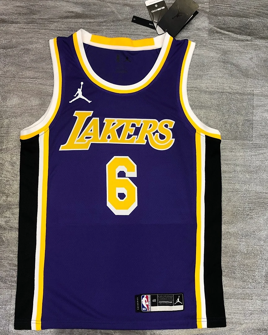 Camisola NBA Los Angeles Lakers LeBron James #6 Jordan