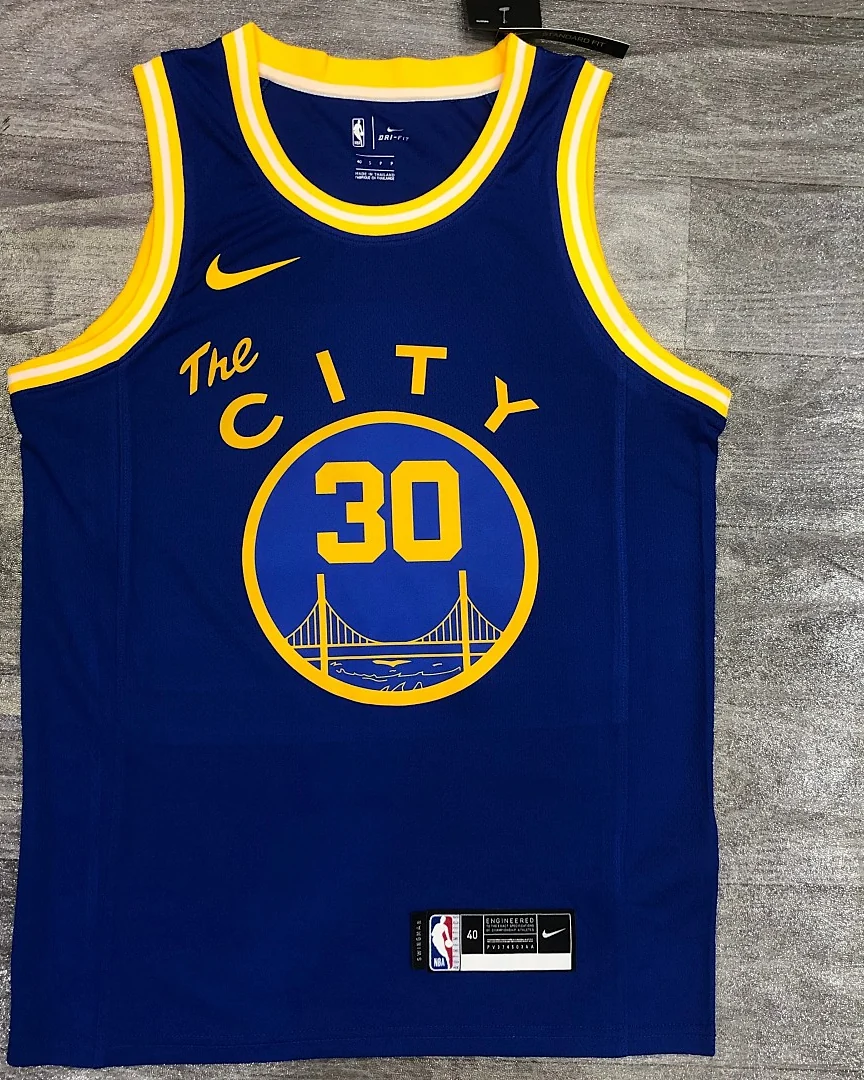 Camisola NBA Golden State Warriors Stephen Curry #30 Edição Especial Azul 2021