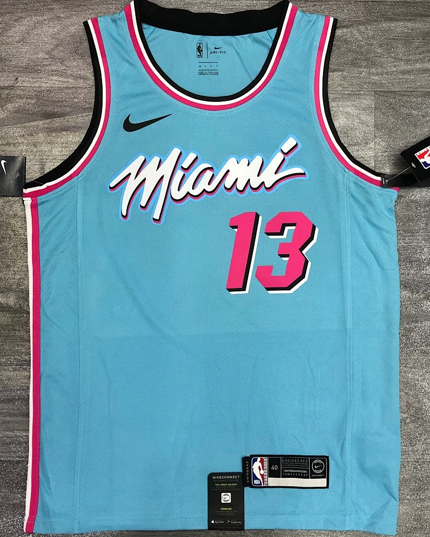 Camisola NBA Miami Heat Bam Adebayo #13 Azul