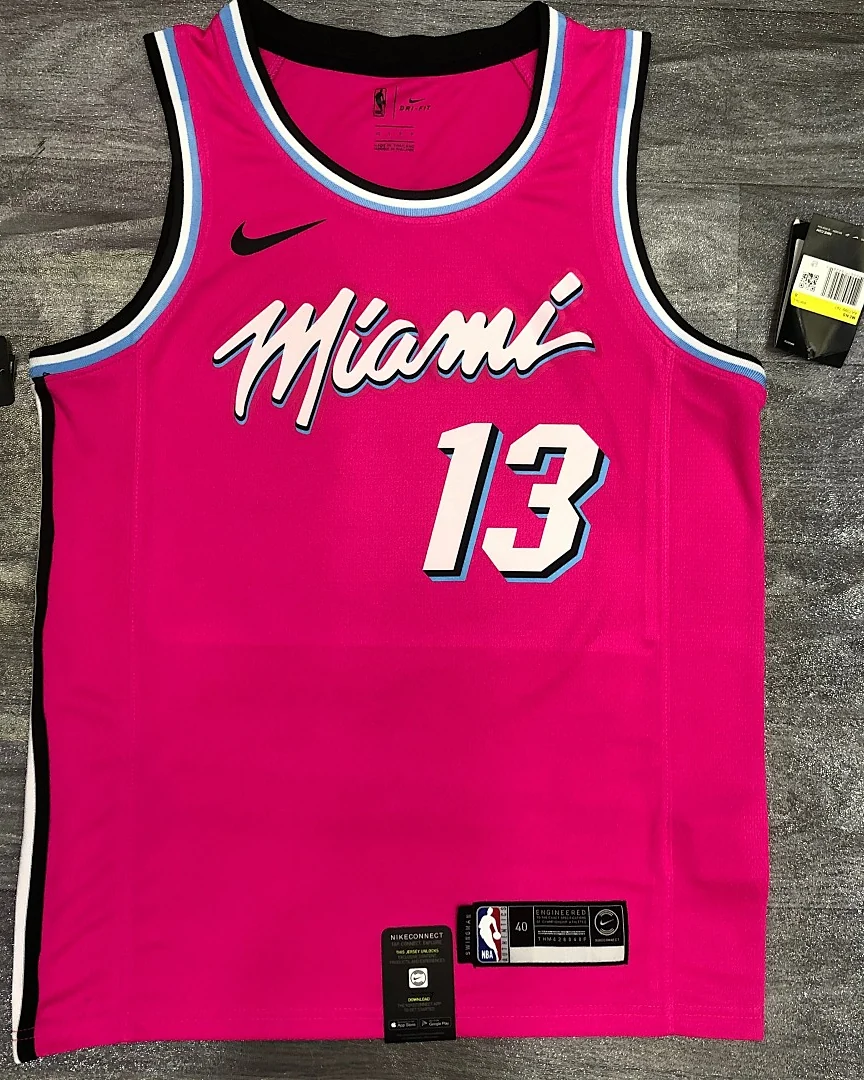 Camisola NBA Miami Heat Bam Adebayo #13 Edição Especial Rosa