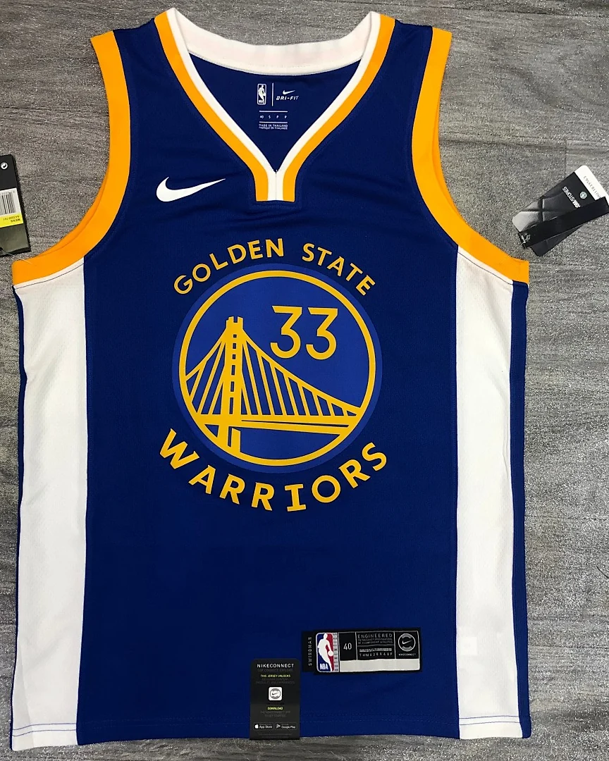Camisola NBA Golden State Warriors James Wiseman #33 Azul 2020
