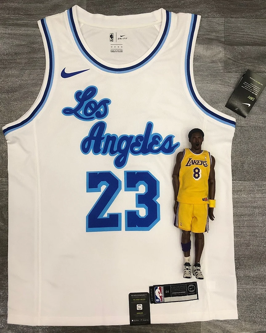 Camisola NBA Los Angeles Lakers LeBron James #23 Latin Nights Branca