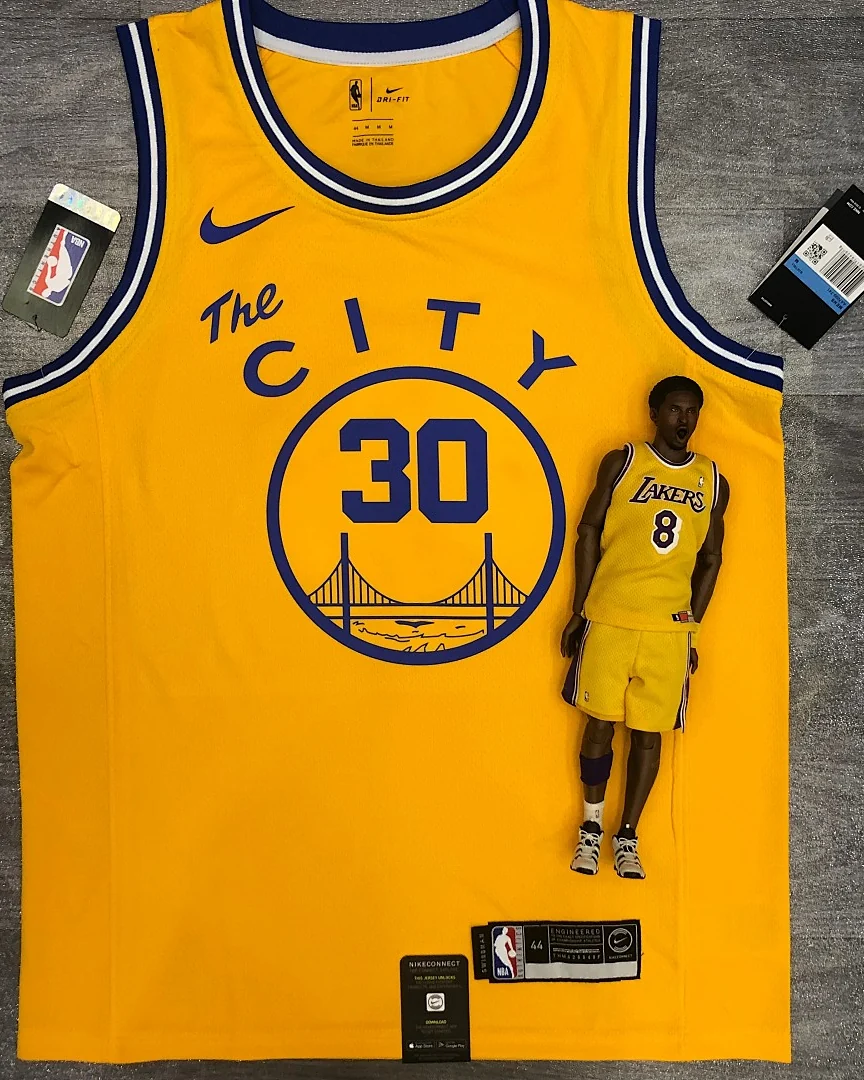Camisola NBA Golden State Warriors Stephen Curry #30 Edição Especial Amarela