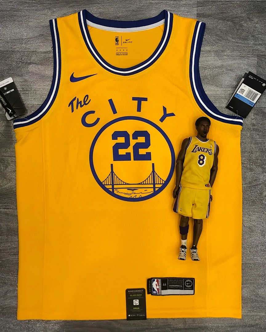 Camisola NBA Golden State Warriors Andrew Wiggins #22 Edição Especial Amarela