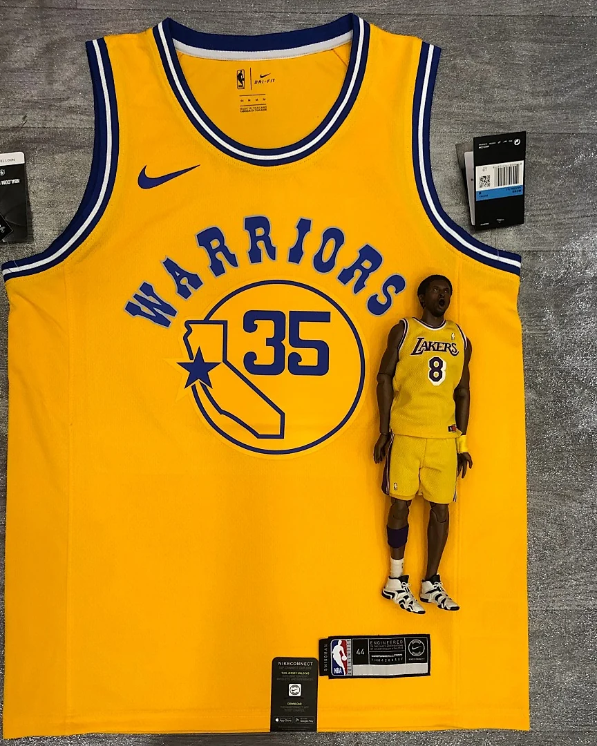 Camisola NBA Golden State Warriors Kevin Durant #35 Edição Especial Amarela · Modelo 2