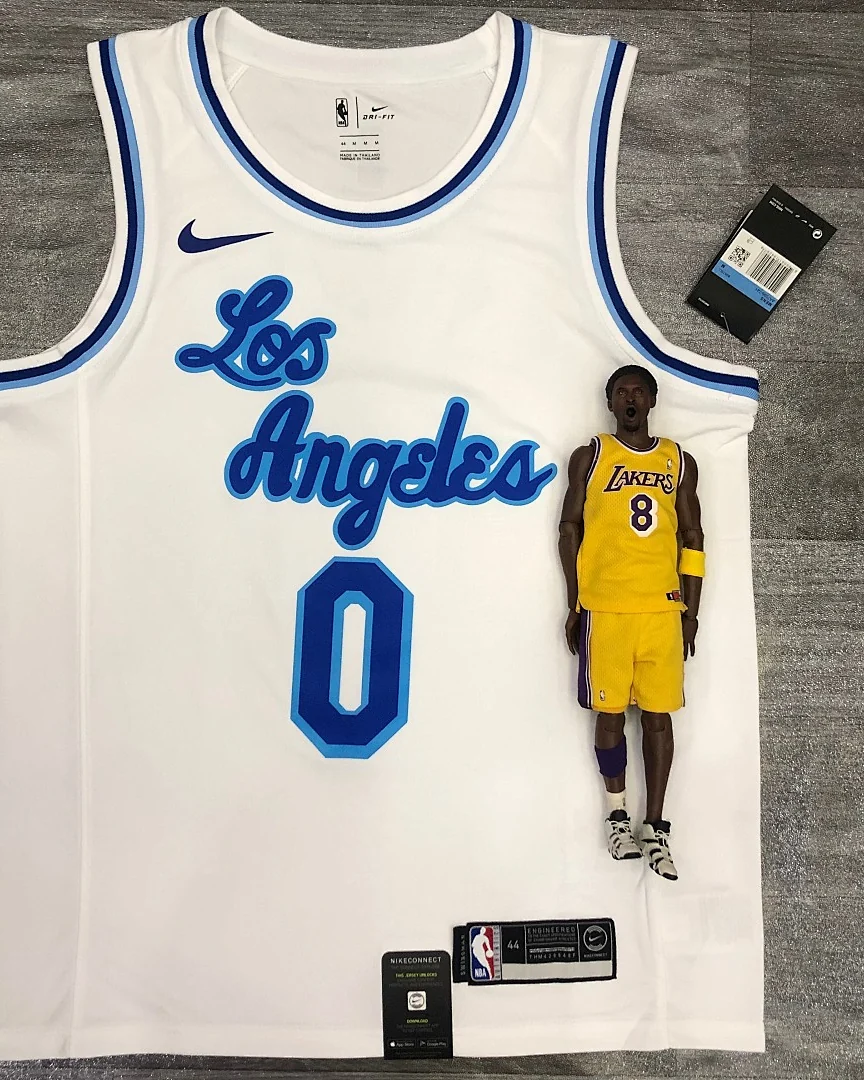 Camisola NBA Los Angeles Lakers Kyle Kuzma #0 Latin Nights Branca