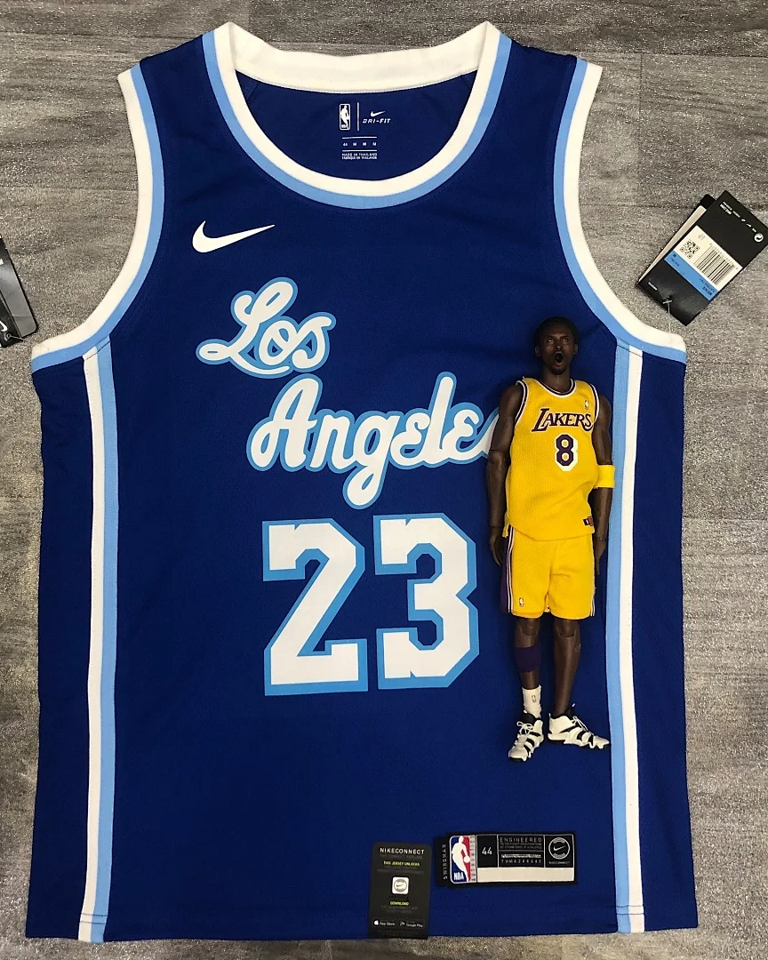 Camisola NBA Los Angeles Lakers LeBron James #23 Latin Nights Azul