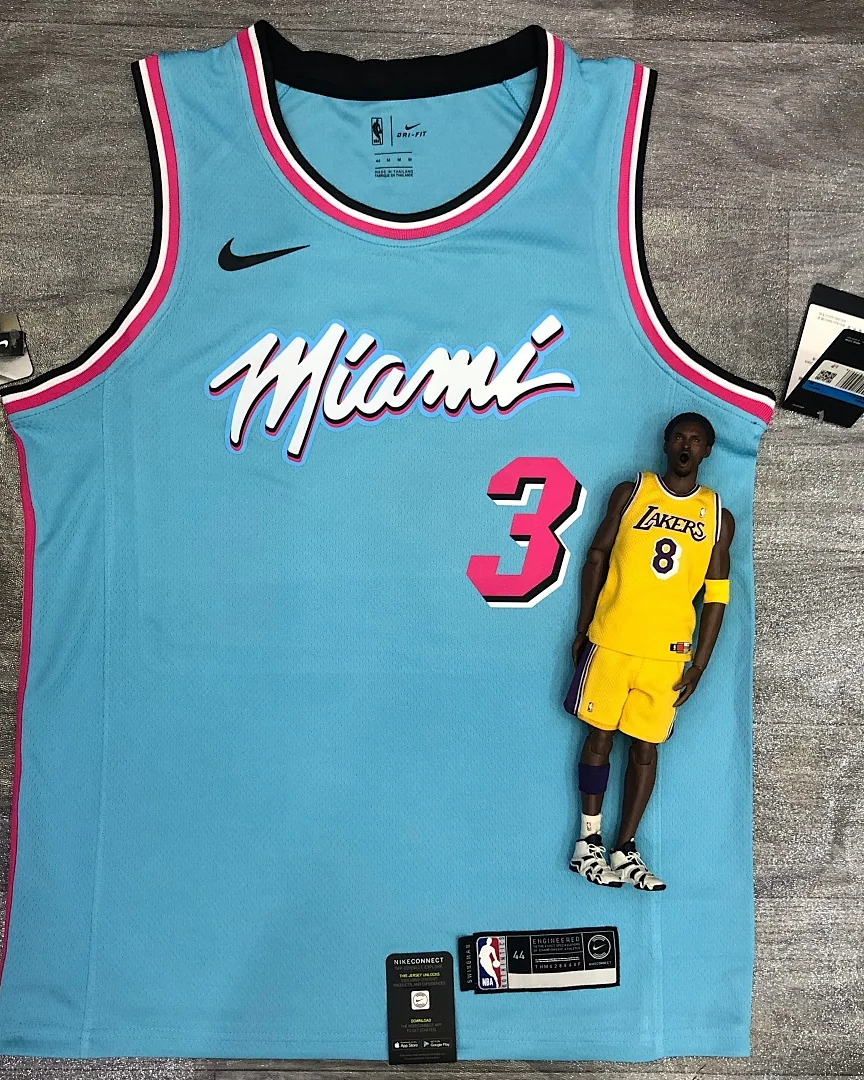Camisola NBA Miami Heat Dwyane Wade #3 Azul